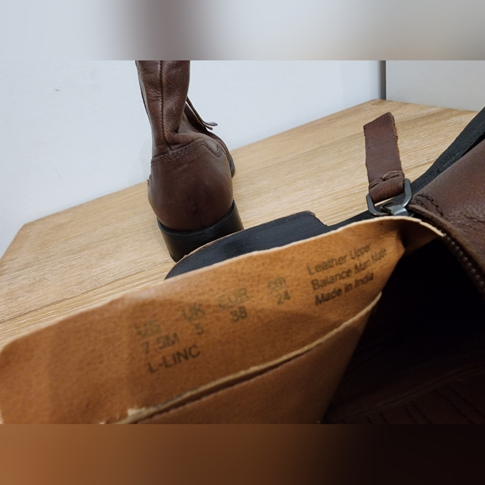 Franco Sarto Brown Ankle Boots - Picture 10 of 11